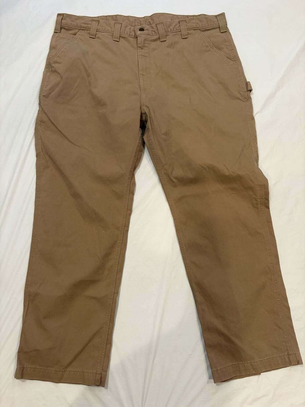 Carhartt Pants Men's 44x30 Tan Relaxed Fit Carpenter B324-DKH
